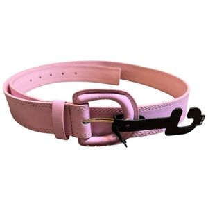 NWT REITMANS Vegan Faux Leather Belt With Chunky Buckle Detail Blush Pink 1X-2X